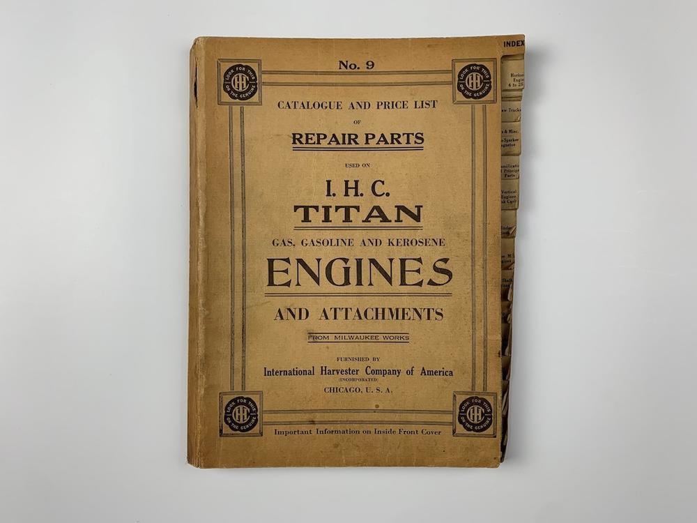 1918 PARTS CATALOG FOR IHC TITAN ENGINES