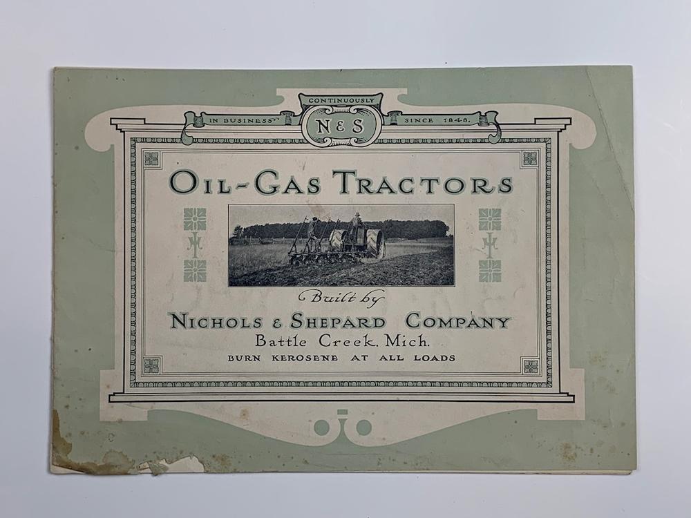 NICHOLS & SHEPARD OIL-GAS TRACTORS CATALOG, BATTLE CREEK, MICHIGAN