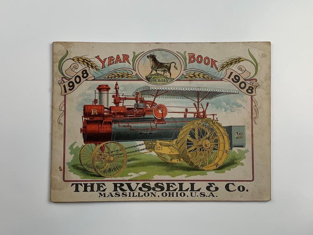 1908 YEAR BOOK FOR THE RUSSELL STEAM ENGINES, MASSILLON, OHIO