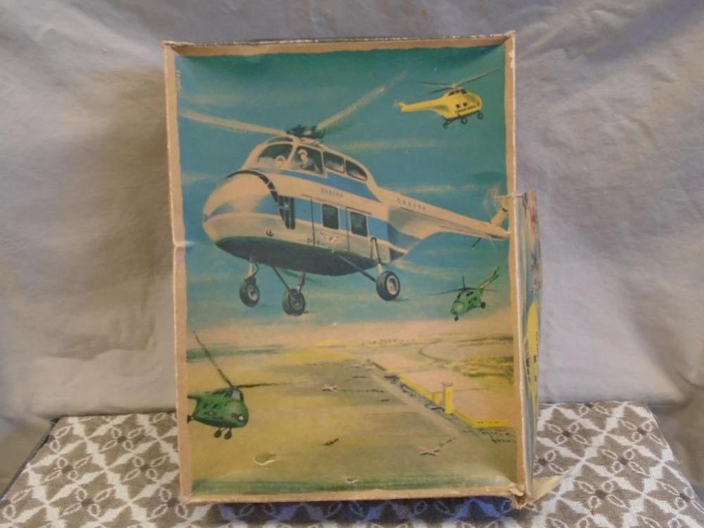 RARE. Arnold Speilwaren, Made in West Germany Helibus with original box. Hand controlled toy