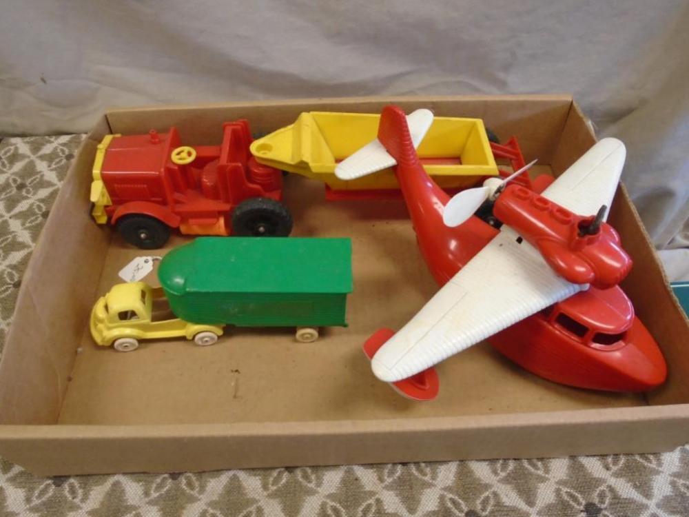 Box lot of vintage plastic toys