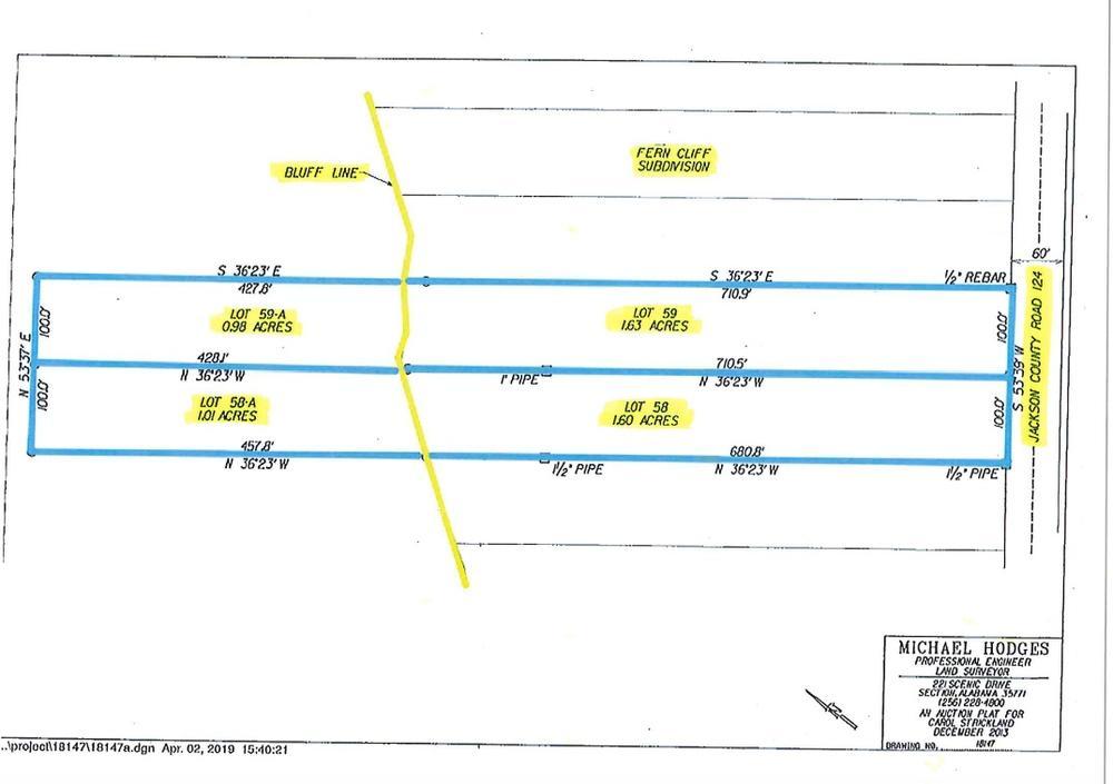 Lot 58 & 58-A Fern Cliff Subdivision