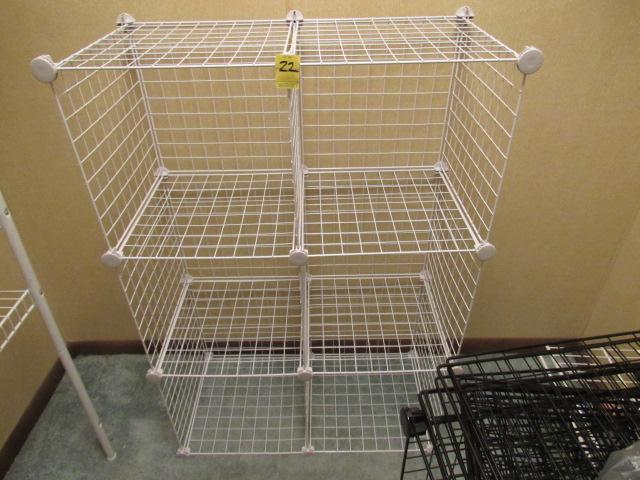 Metal shelves