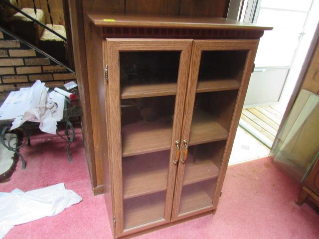 Glass front shelf