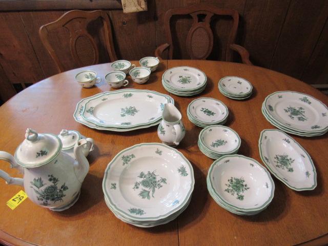 Dishes with green flowers, Made in Germany.  Some are chipped