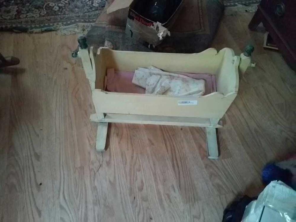 Vintage doll crib