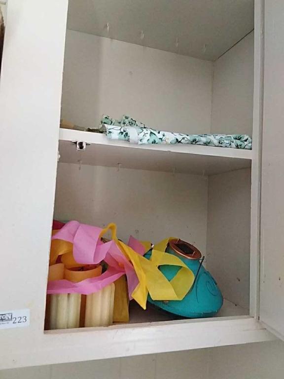 Contents of cabinet
