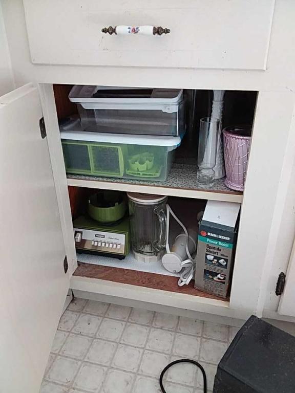 Contents of cabinet