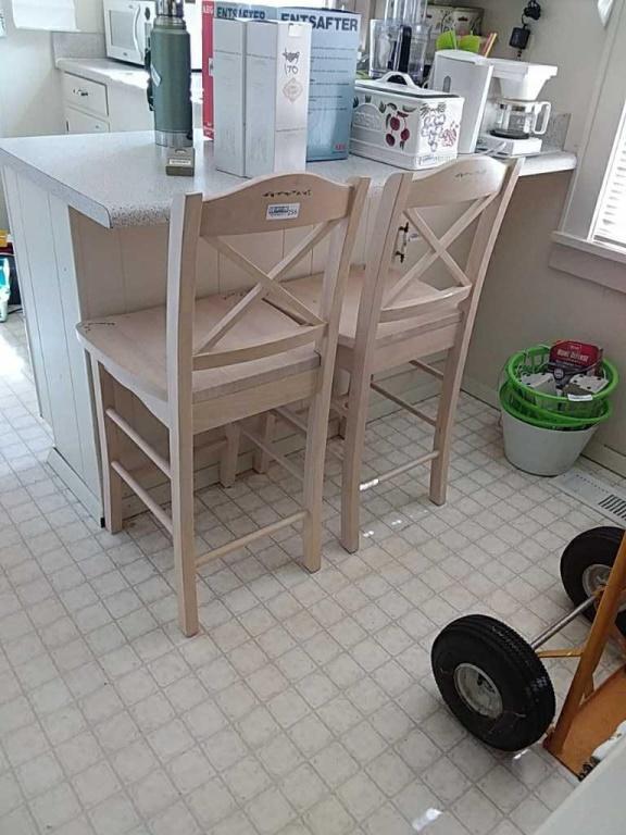 2 bar stools; 39.5 tall, seat 24" tall