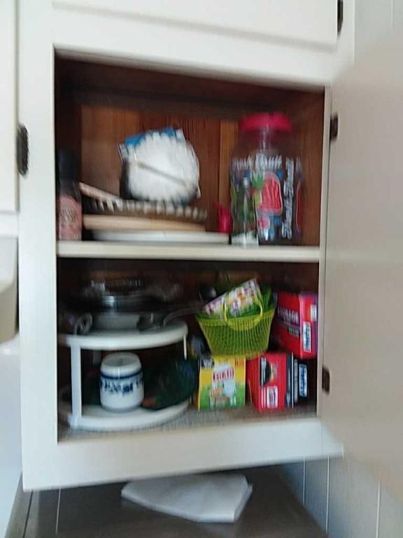 Contents of cabinet