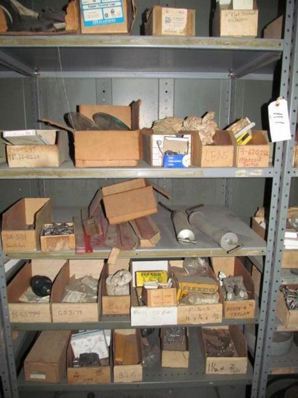 Shelf and contents; blades, clamps, other hardware