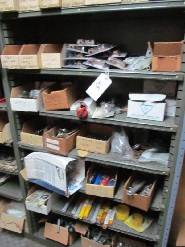 Shelf and content; large assortment of Allen wrenches, welding clamps, etc.