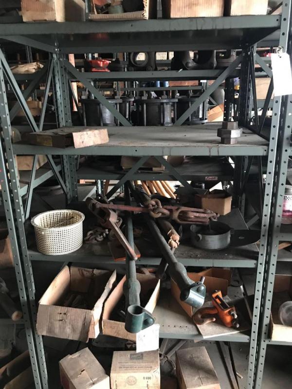 Shelf and contents; binders and other hardware