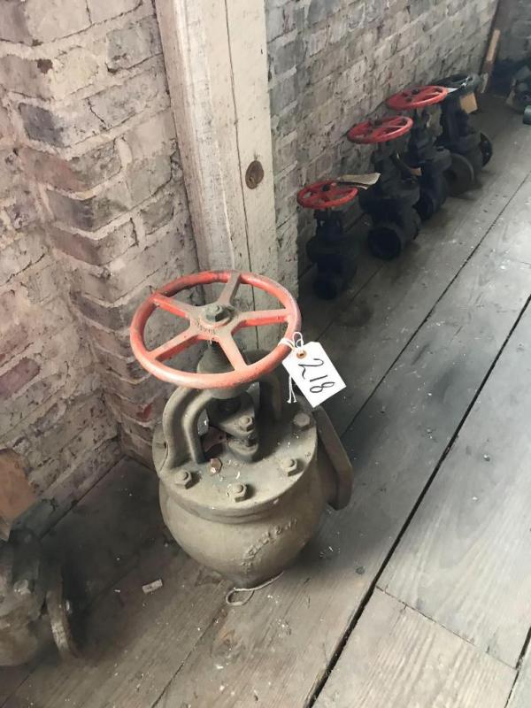 Six large valves