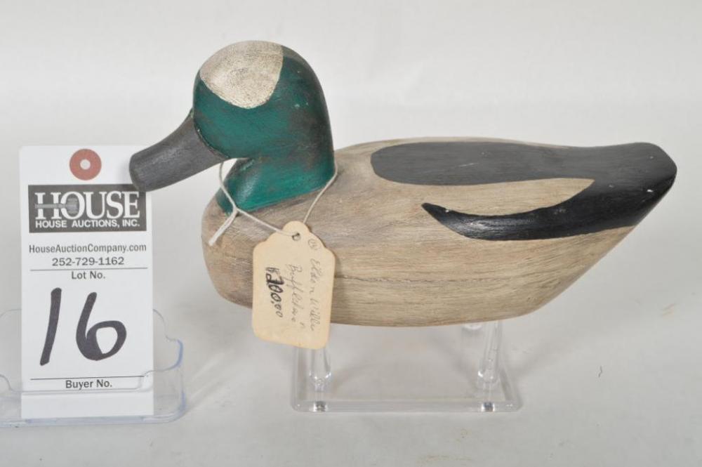 Eldon Willis Bufflehead Drake, made in collaboration with his son Roy H. Willis, circa 1970's.