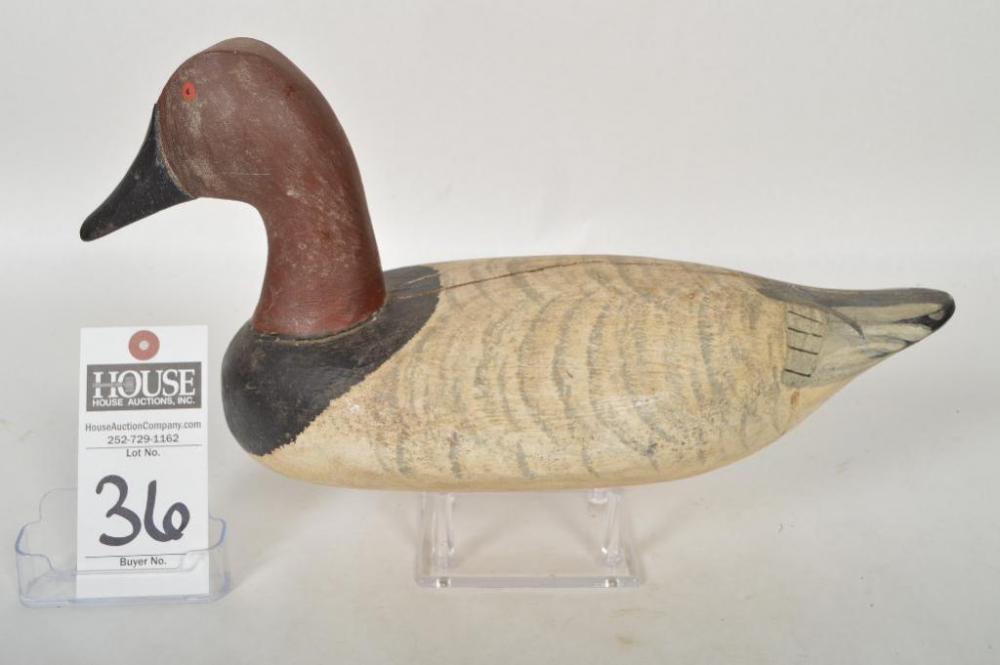 Dan Robinson, Ocracoke full size Canvasback Drake made in Upper Bay style. Signed by Dan Robinson.