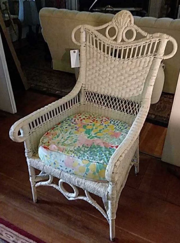 Wicker Chair with Cushion