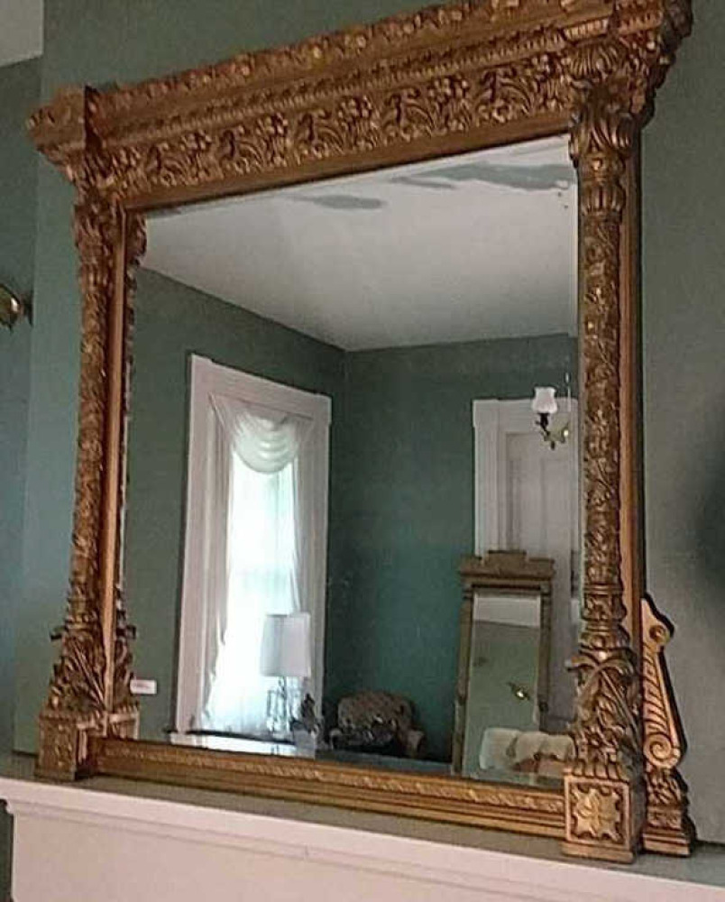 Antique Wall Mirror, approx. 5ft w x 64" long