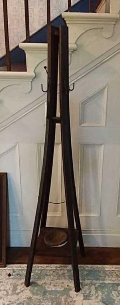 Antique Hat, Coat Rack with umbrella stand in bottom