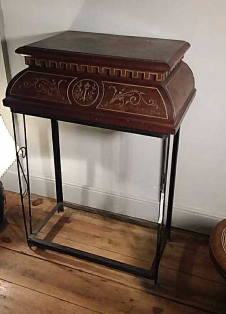 Antique Bible Box on Stand, approx. 38"H x 26"L x 19" w