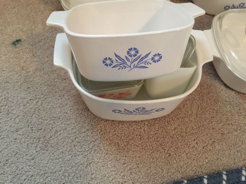 7 Piece Set of Vintage Corning Ware