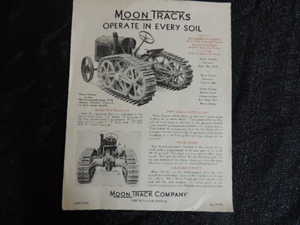 Moon Track Company Brochure Sheet