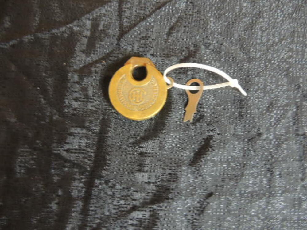 IHC Early Tractor Brass Padlock W/Key