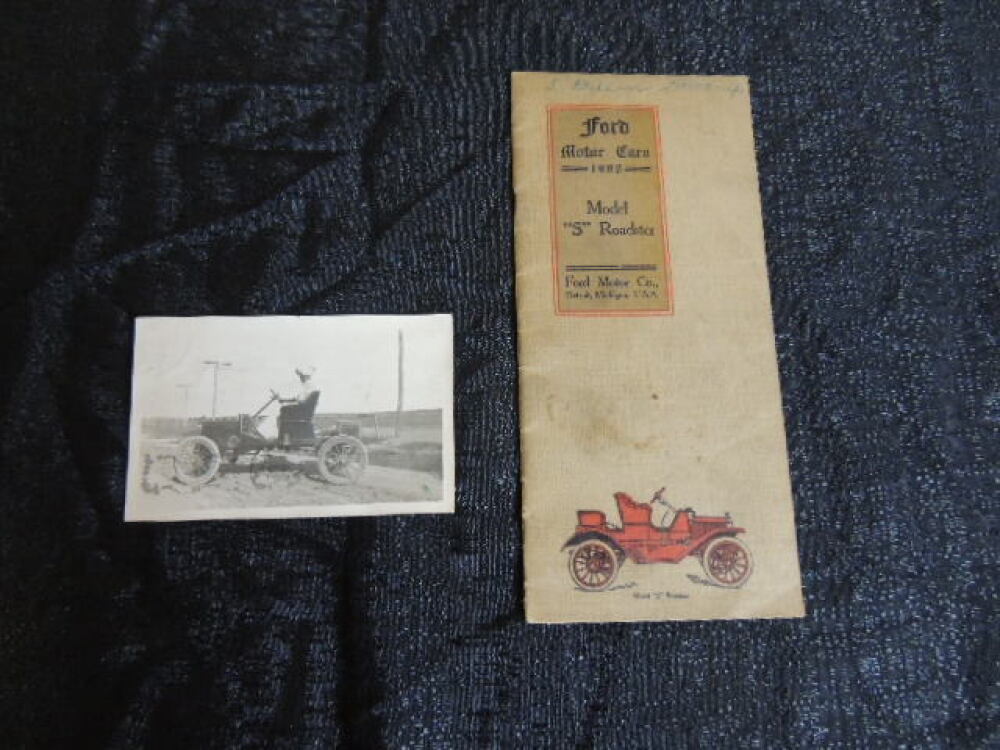 1908 Ford Motor Cars Model "S" Roadster Catalog & Postcard