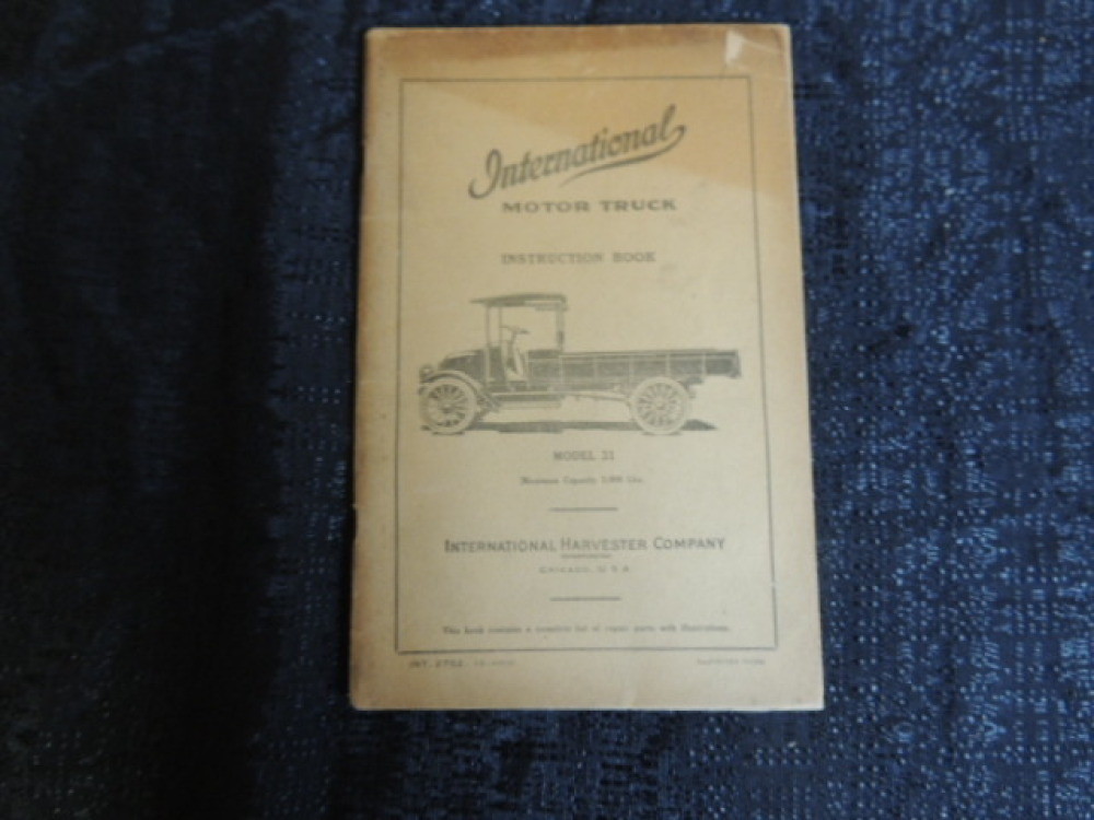 Model 31 International Motor Truck Instruction Book