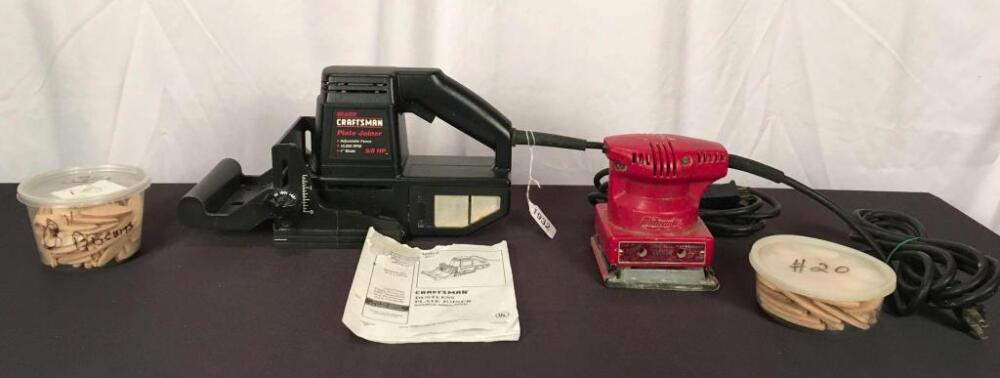Craftsman Dustless Plate Joiner, Milwaukee Finishing Sander and Biscuits