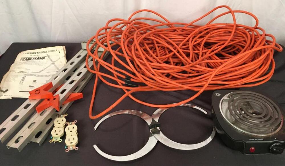 Hirsh Frame Clamp, Extension Cord, Electric Outlets and Misc.