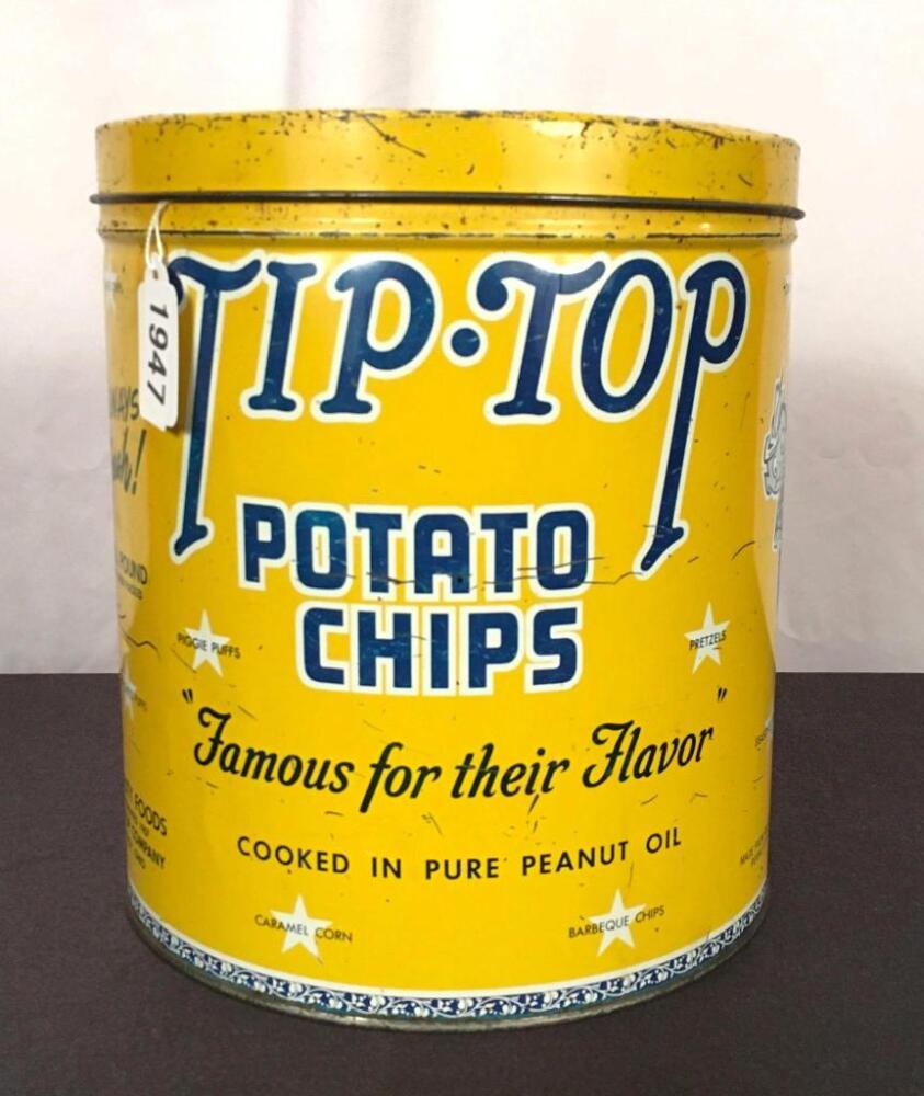 Tip-Top Potato Chips Tin from Troy, Ohio