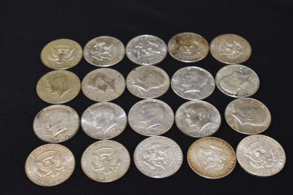 20-KENNEDY HALF DOLLARS