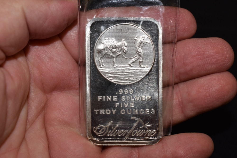 FIVE TROY OUNCE SILVER BAR