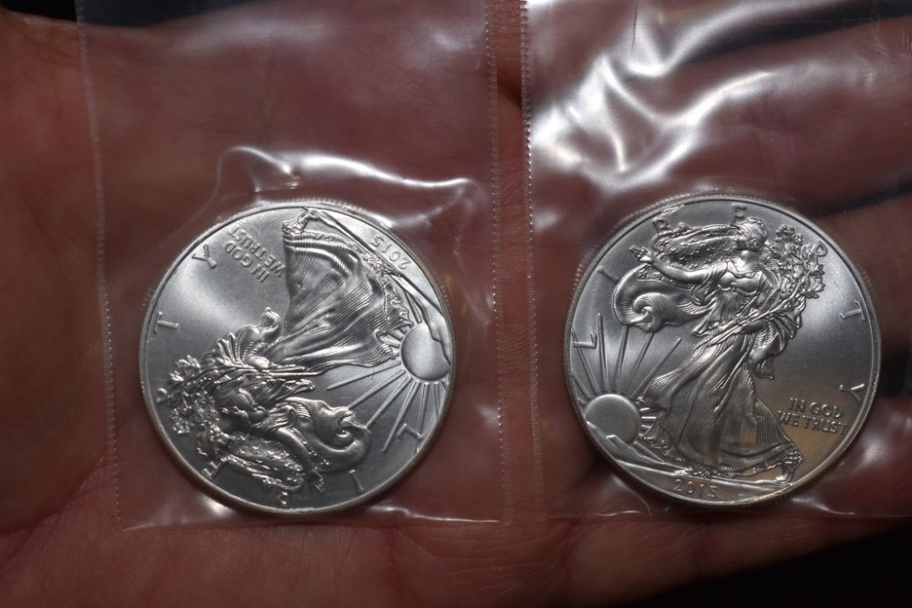2 - SILVER AMERICAN EAGLES