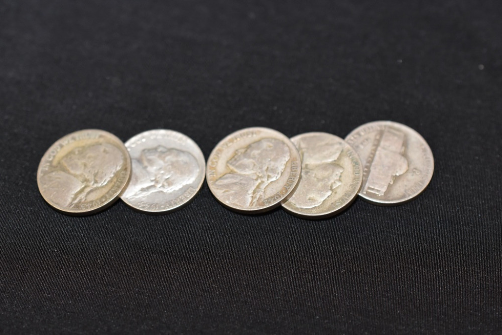 5 - SILVER WAR NICKELS