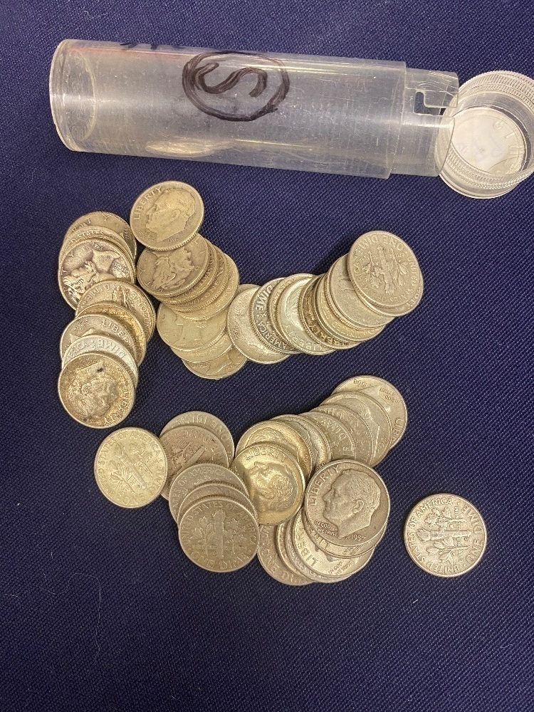 ONE ROLE OF ROOSEVELT SILVER DIMES