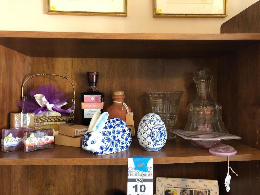 MIsc. Items- Soap, Ceramic Egg, Glass Vase, Etc.