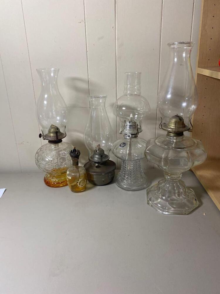 Assortment of Kerosene Lamps