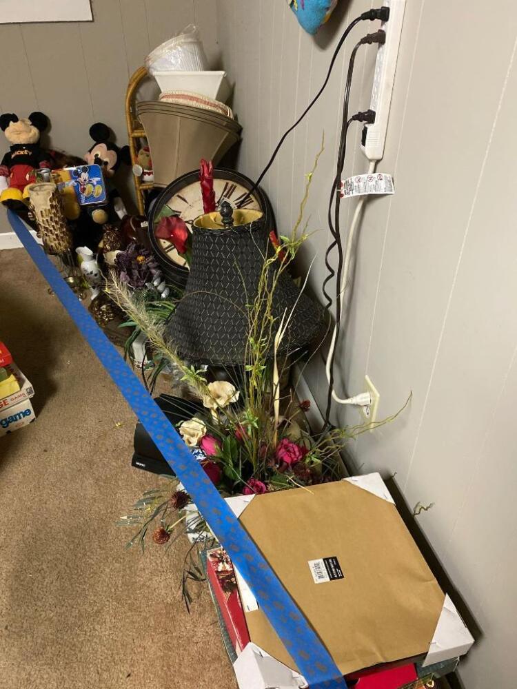 Salvage Lot Including Picture Frames, Glassware, Etc. Buyer Responsible for Removal