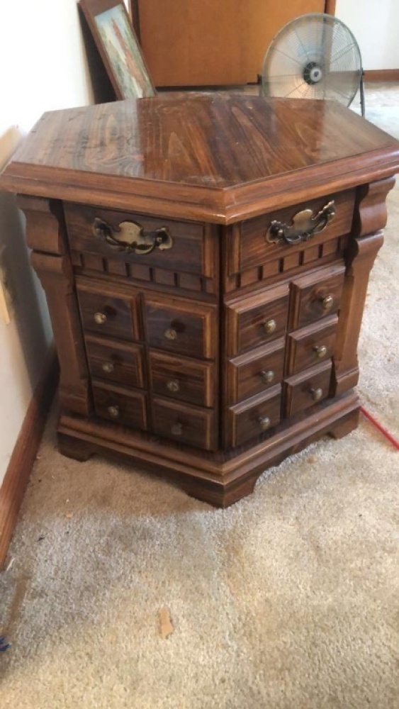 Hexagon Shaped End Table