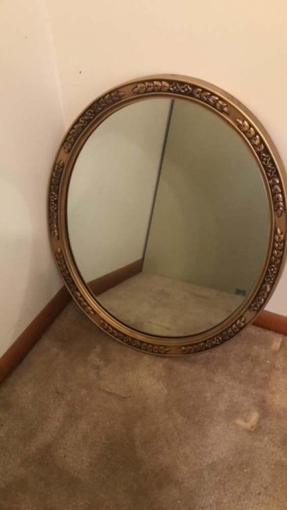 2 Matching Oval Wall Mirrors