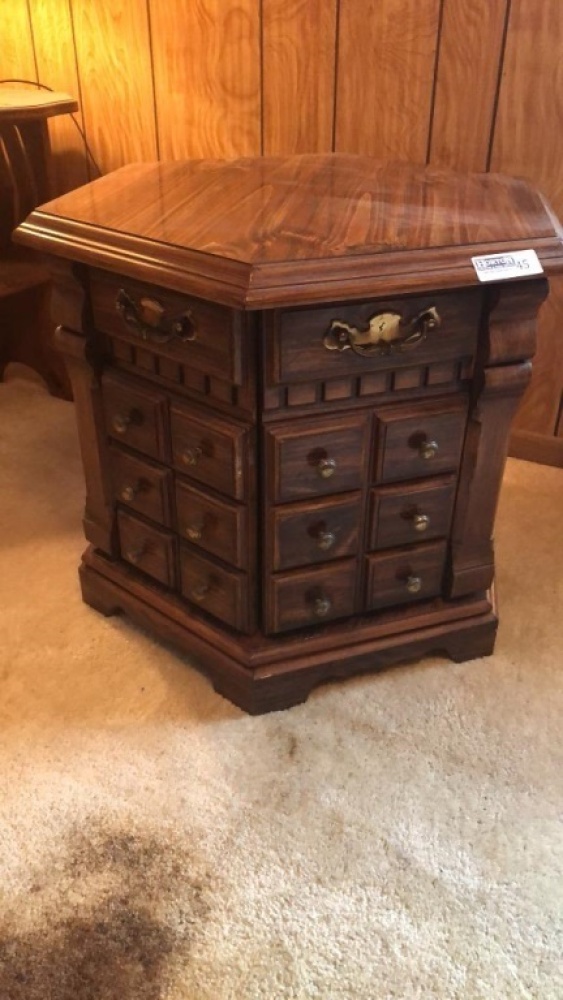 Hexagon Shaped End Table