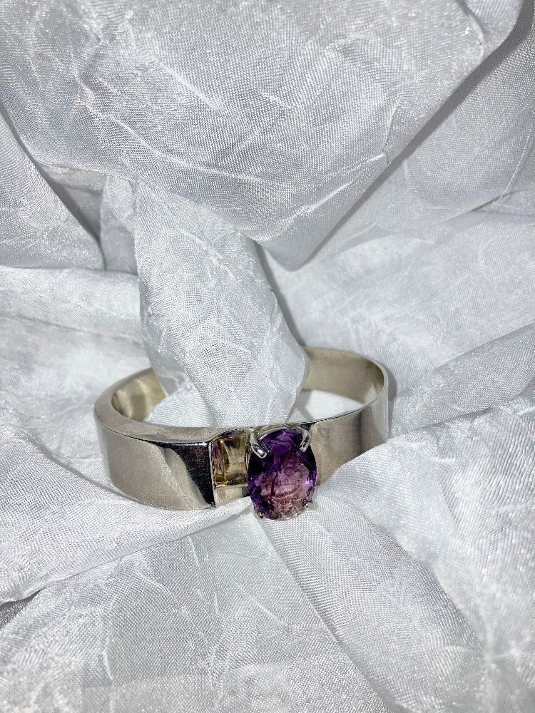 Sterling Silver Custom Amethyst Bracelet