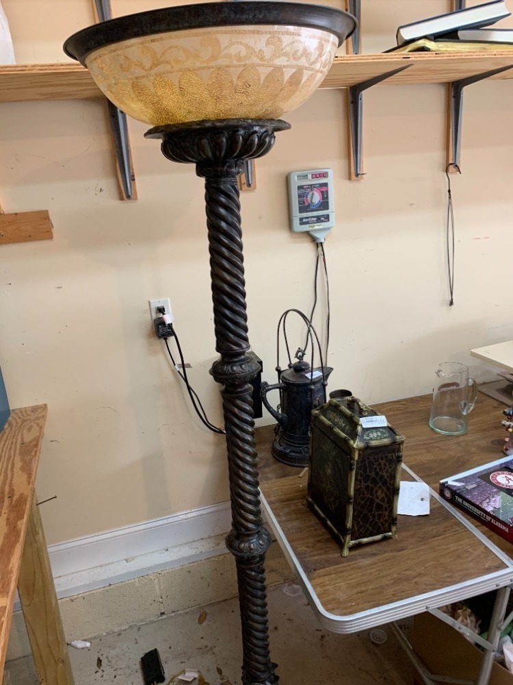 6? tall metal reproduction lamp