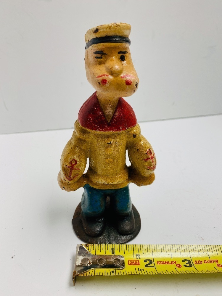 Cast Iron Popeye Coin Bank