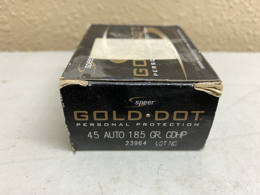 Speer .45 ACP 185 grain GDHP - 25 rounds