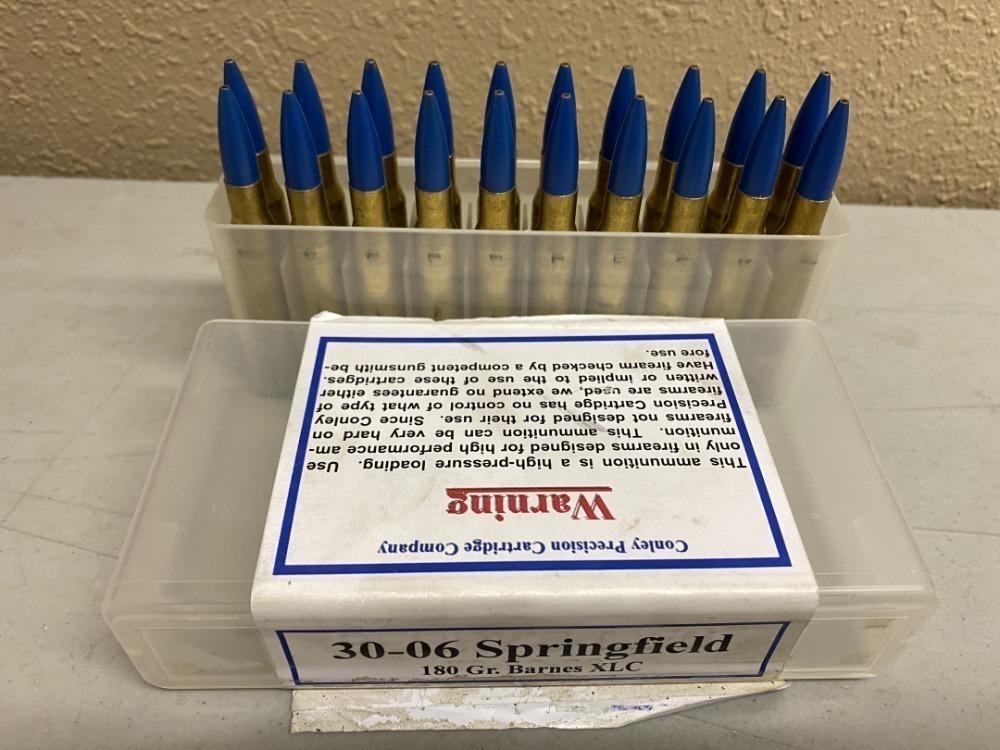 Conley Pecision .30-06 SPRG 180 grain Barnes XLC - 20 rounds