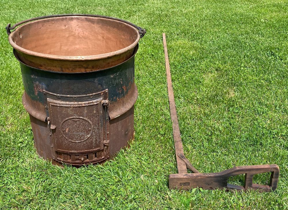 Early Copper Apple Butter Kettle