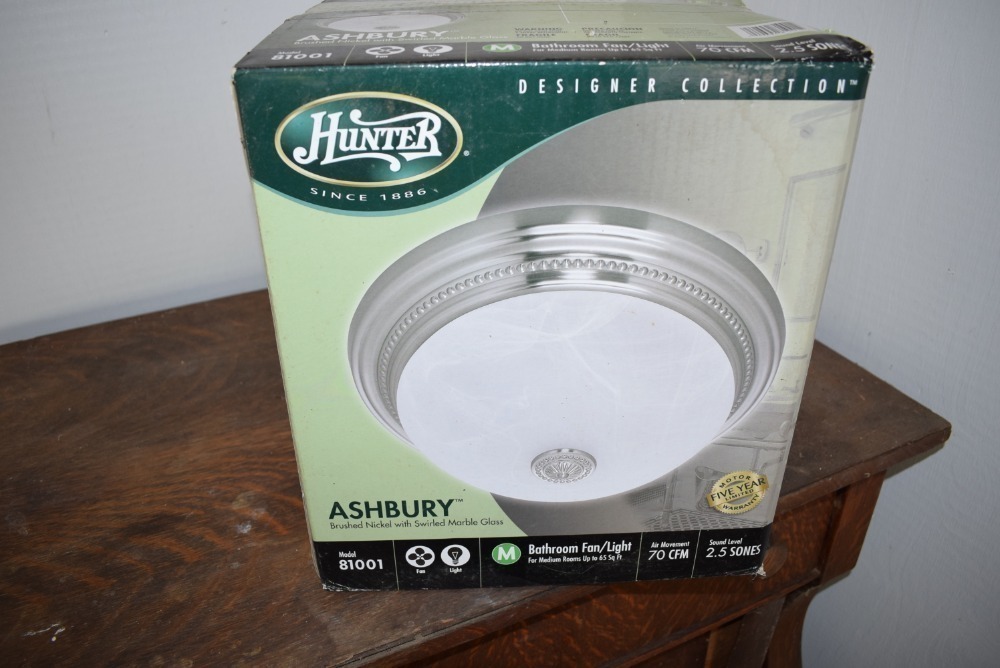 Hunter Brand Ashbury Lighting Fixture. New And In Box.